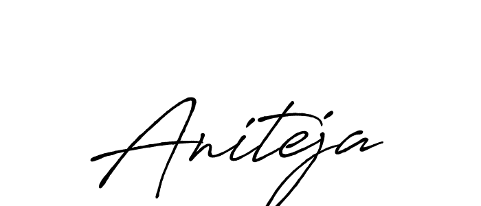 Aniteja stylish signature style. Best Handwritten Sign (Antro_Vectra_Bolder) for my name. Handwritten Signature Collection Ideas for my name Aniteja. Aniteja signature style 7 images and pictures png