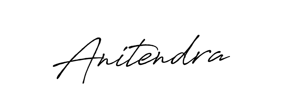 How to make Anitendra name signature. Use Antro_Vectra_Bolder style for creating short signs online. This is the latest handwritten sign. Anitendra signature style 7 images and pictures png