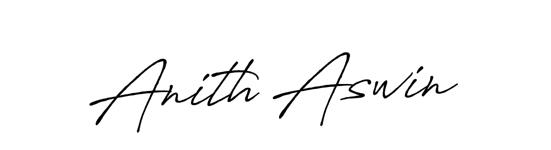 Also we have Anith Aswin name is the best signature style. Create professional handwritten signature collection using Antro_Vectra_Bolder autograph style. Anith Aswin signature style 7 images and pictures png