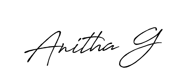 Also You can easily find your signature by using the search form. We will create Anitha G name handwritten signature images for you free of cost using Antro_Vectra_Bolder sign style. Anitha G signature style 7 images and pictures png