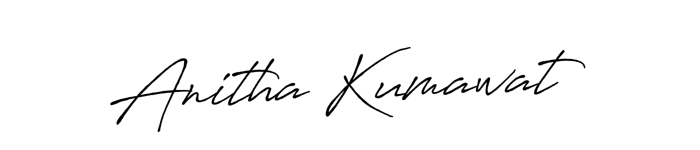 The best way (Antro_Vectra_Bolder) to make a short signature is to pick only two or three words in your name. The name Anitha Kumawat include a total of six letters. For converting this name. Anitha Kumawat signature style 7 images and pictures png