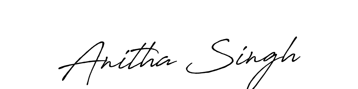 How to make Anitha Singh signature? Antro_Vectra_Bolder is a professional autograph style. Create handwritten signature for Anitha Singh name. Anitha Singh signature style 7 images and pictures png