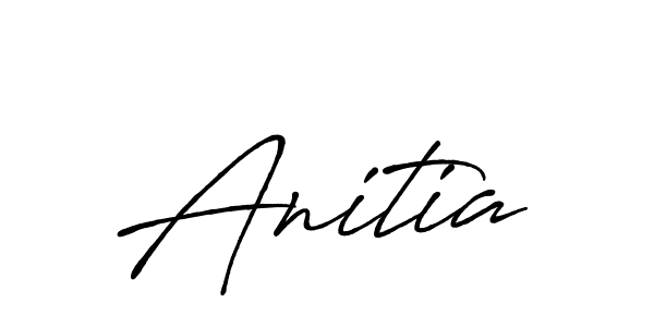 Use a signature maker to create a handwritten signature online. With this signature software, you can design (Antro_Vectra_Bolder) your own signature for name Anitia. Anitia signature style 7 images and pictures png