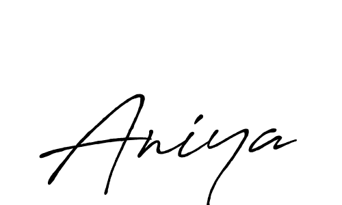 How to make Aniya signature? Antro_Vectra_Bolder is a professional autograph style. Create handwritten signature for Aniya name. Aniya signature style 7 images and pictures png