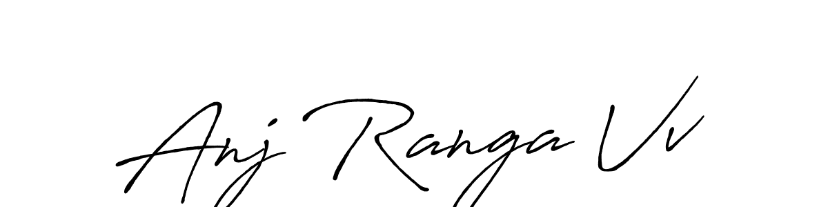 How to make Anj Ranga Vv name signature. Use Antro_Vectra_Bolder style for creating short signs online. This is the latest handwritten sign. Anj Ranga Vv signature style 7 images and pictures png