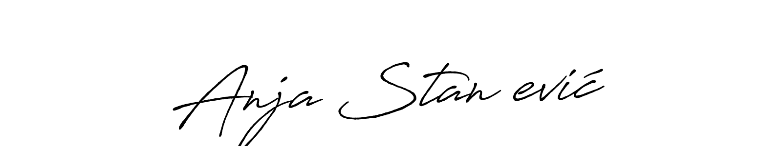 Similarly Antro_Vectra_Bolder is the best handwritten signature design. Signature creator online .You can use it as an online autograph creator for name Anja Stančević. Anja Stančević signature style 7 images and pictures png