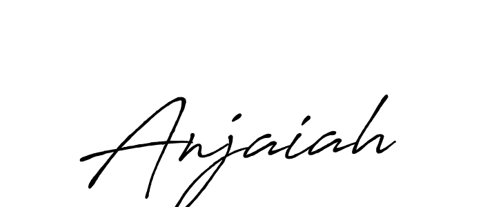 Make a beautiful signature design for name Anjaiah. With this signature (Antro_Vectra_Bolder) style, you can create a handwritten signature for free. Anjaiah signature style 7 images and pictures png