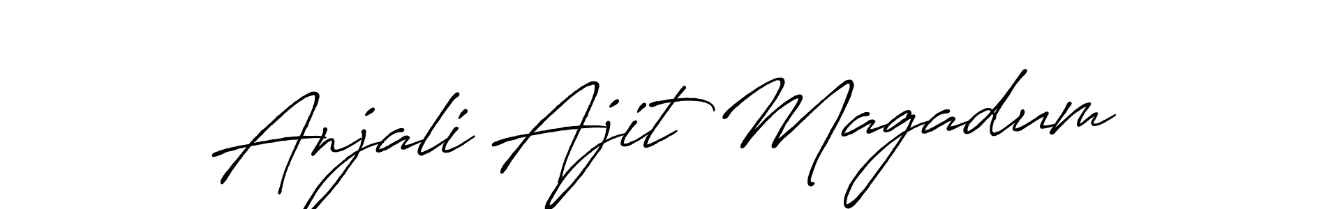 Antro_Vectra_Bolder is a professional signature style that is perfect for those who want to add a touch of class to their signature. It is also a great choice for those who want to make their signature more unique. Get Anjali Ajit Magadum name to fancy signature for free. Anjali Ajit Magadum signature style 7 images and pictures png