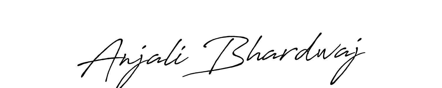 You should practise on your own different ways (Antro_Vectra_Bolder) to write your name (Anjali Bhardwaj) in signature. don't let someone else do it for you. Anjali Bhardwaj signature style 7 images and pictures png