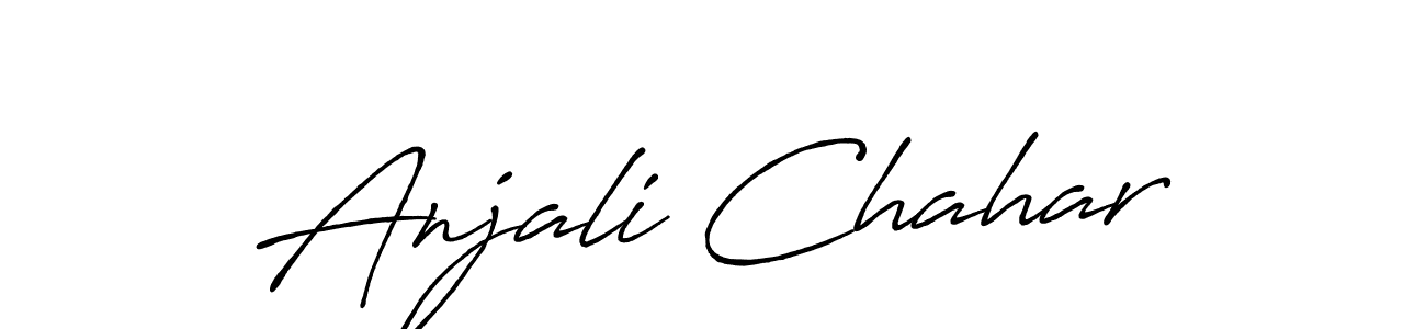 This is the best signature style for the Anjali Chahar name. Also you like these signature font (Antro_Vectra_Bolder). Mix name signature. Anjali Chahar signature style 7 images and pictures png