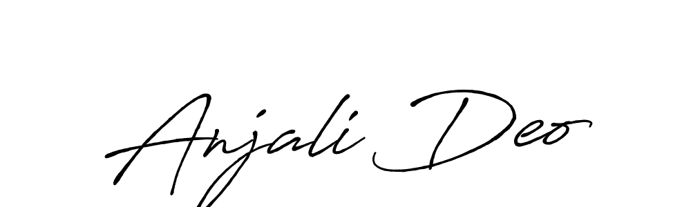 Also You can easily find your signature by using the search form. We will create Anjali Deo name handwritten signature images for you free of cost using Antro_Vectra_Bolder sign style. Anjali Deo signature style 7 images and pictures png