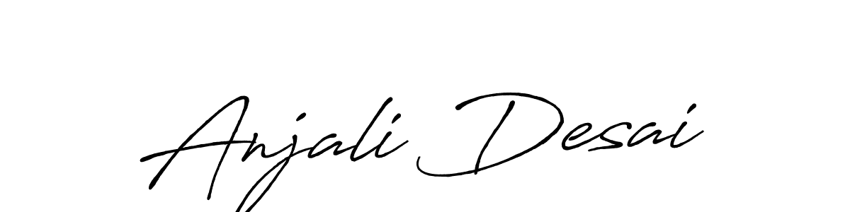 Create a beautiful signature design for name Anjali Desai. With this signature (Antro_Vectra_Bolder) fonts, you can make a handwritten signature for free. Anjali Desai signature style 7 images and pictures png