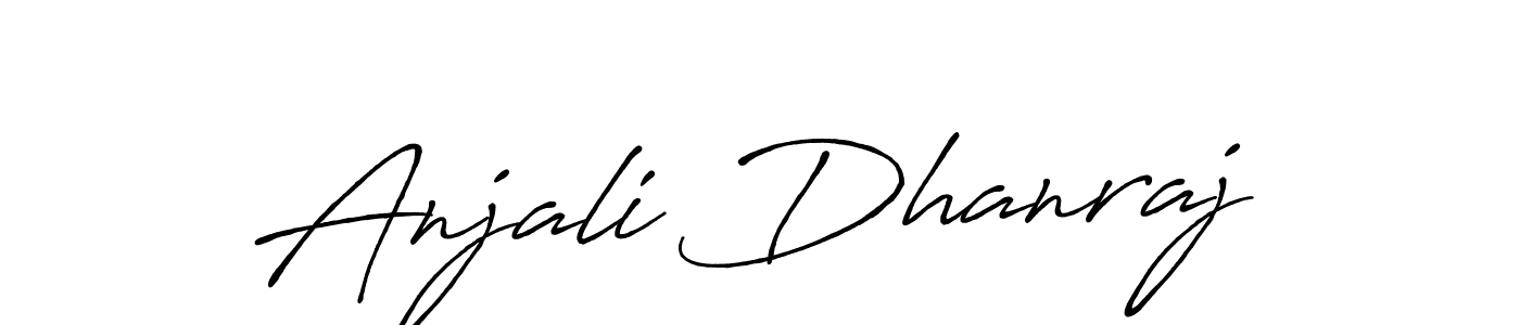 Make a beautiful signature design for name Anjali Dhanraj. With this signature (Antro_Vectra_Bolder) style, you can create a handwritten signature for free. Anjali Dhanraj signature style 7 images and pictures png