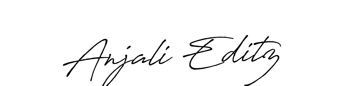 Anjali Editz stylish signature style. Best Handwritten Sign (Antro_Vectra_Bolder) for my name. Handwritten Signature Collection Ideas for my name Anjali Editz. Anjali Editz signature style 7 images and pictures png