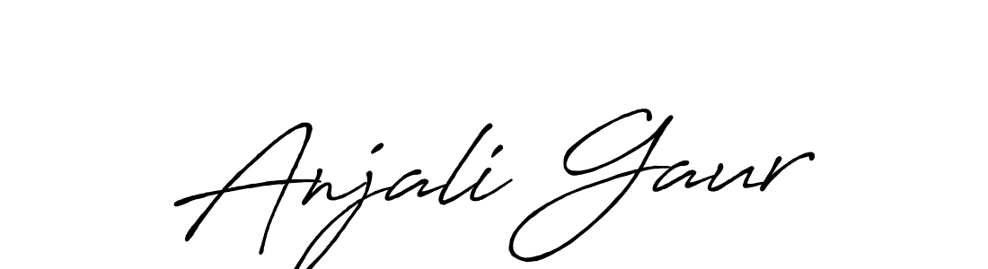 Anjali Gaur stylish signature style. Best Handwritten Sign (Antro_Vectra_Bolder) for my name. Handwritten Signature Collection Ideas for my name Anjali Gaur. Anjali Gaur signature style 7 images and pictures png