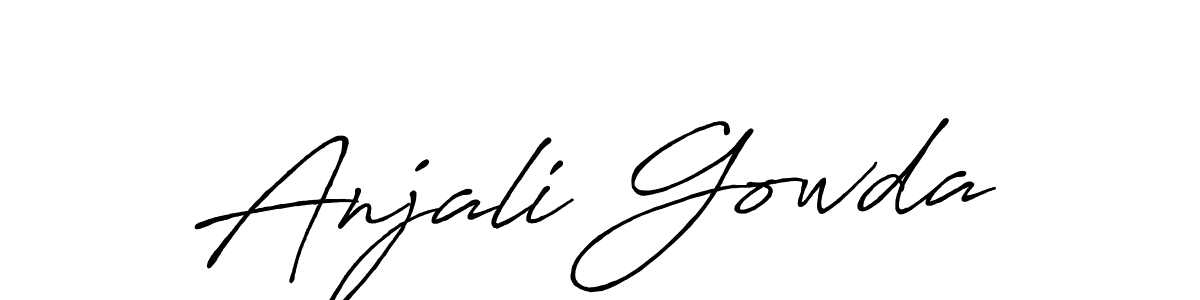 Make a short Anjali Gowda signature style. Manage your documents anywhere anytime using Antro_Vectra_Bolder. Create and add eSignatures, submit forms, share and send files easily. Anjali Gowda signature style 7 images and pictures png