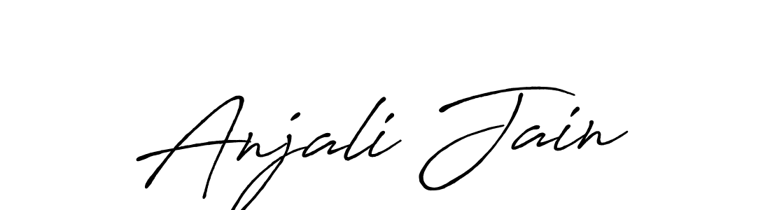 Anjali Jain stylish signature style. Best Handwritten Sign (Antro_Vectra_Bolder) for my name. Handwritten Signature Collection Ideas for my name Anjali Jain. Anjali Jain signature style 7 images and pictures png