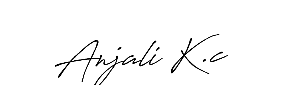 Also we have Anjali K.c name is the best signature style. Create professional handwritten signature collection using Antro_Vectra_Bolder autograph style. Anjali K.c signature style 7 images and pictures png