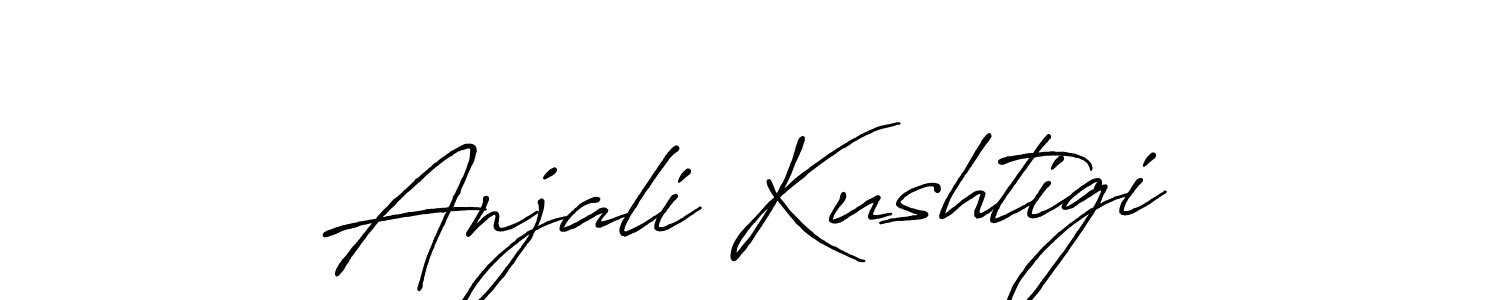 Similarly Antro_Vectra_Bolder is the best handwritten signature design. Signature creator online .You can use it as an online autograph creator for name Anjali Kushtigi. Anjali Kushtigi signature style 7 images and pictures png