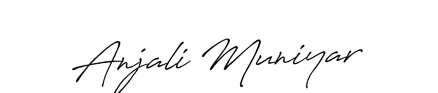 Also we have Anjali Muniyar name is the best signature style. Create professional handwritten signature collection using Antro_Vectra_Bolder autograph style. Anjali Muniyar signature style 7 images and pictures png