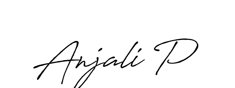 Also we have Anjali P name is the best signature style. Create professional handwritten signature collection using Antro_Vectra_Bolder autograph style. Anjali P signature style 7 images and pictures png