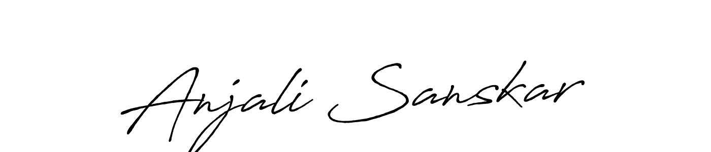 The best way (Antro_Vectra_Bolder) to make a short signature is to pick only two or three words in your name. The name Anjali Sanskar include a total of six letters. For converting this name. Anjali Sanskar signature style 7 images and pictures png