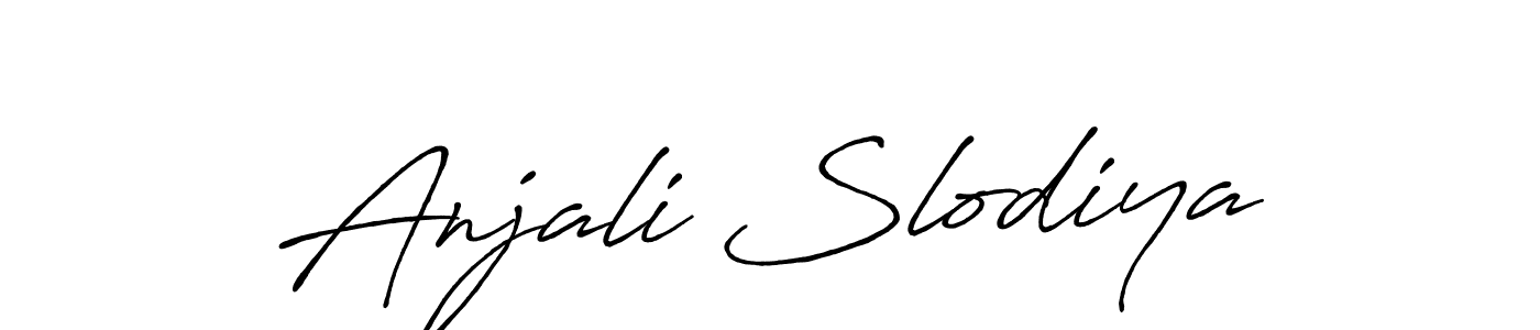 Use a signature maker to create a handwritten signature online. With this signature software, you can design (Antro_Vectra_Bolder) your own signature for name Anjali Slodiya. Anjali Slodiya signature style 7 images and pictures png