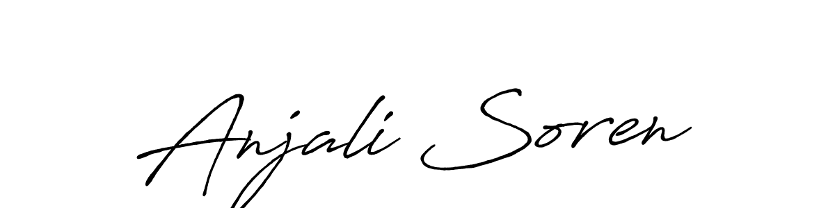 Make a short Anjali Soren signature style. Manage your documents anywhere anytime using Antro_Vectra_Bolder. Create and add eSignatures, submit forms, share and send files easily. Anjali Soren signature style 7 images and pictures png
