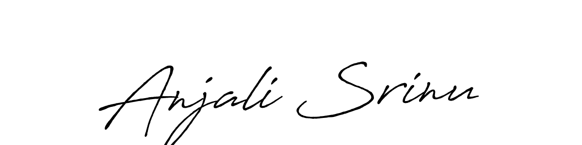 Make a beautiful signature design for name Anjali Srinu. With this signature (Antro_Vectra_Bolder) style, you can create a handwritten signature for free. Anjali Srinu signature style 7 images and pictures png