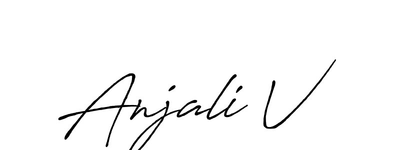 The best way (Antro_Vectra_Bolder) to make a short signature is to pick only two or three words in your name. The name Anjali V include a total of six letters. For converting this name. Anjali V signature style 7 images and pictures png