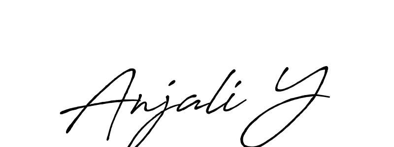 How to make Anjali Y signature? Antro_Vectra_Bolder is a professional autograph style. Create handwritten signature for Anjali Y name. Anjali Y signature style 7 images and pictures png