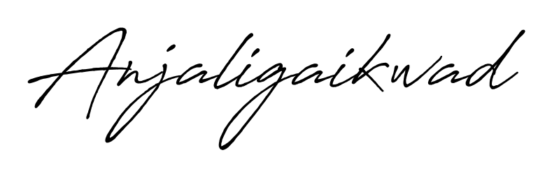 Quickly download Anjaligaikwad name signature in high-resolution PNG using Antro_Vectra_Bolder style. Ready to insert into PDFs and online applications. Anjaligaikwad signature style 7 images and pictures png