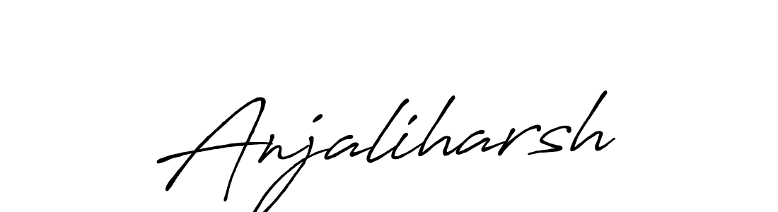 Also we have Anjaliharsh name is the best signature style. Create professional handwritten signature collection using Antro_Vectra_Bolder autograph style. Anjaliharsh signature style 7 images and pictures png