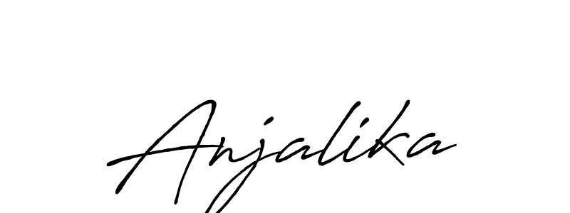 You should practise on your own different ways (Antro_Vectra_Bolder) to write your name (Anjalika) in signature. don't let someone else do it for you. Anjalika signature style 7 images and pictures png