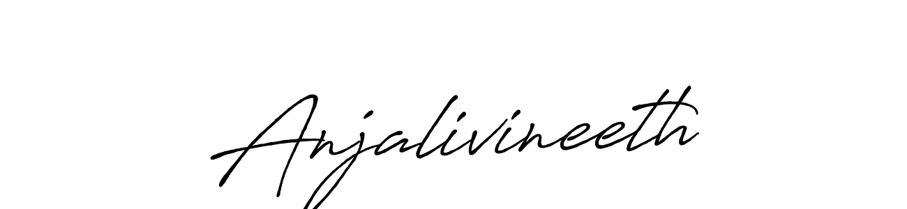 The best way (Antro_Vectra_Bolder) to make a short signature is to pick only two or three words in your name. The name Anjalivineeth include a total of six letters. For converting this name. Anjalivineeth signature style 7 images and pictures png