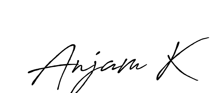 Best and Professional Signature Style for Anjam K. Antro_Vectra_Bolder Best Signature Style Collection. Anjam K signature style 7 images and pictures png