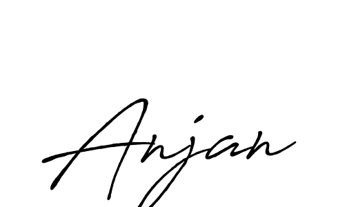 Use a signature maker to create a handwritten signature online. With this signature software, you can design (Antro_Vectra_Bolder) your own signature for name Anjan. Anjan signature style 7 images and pictures png