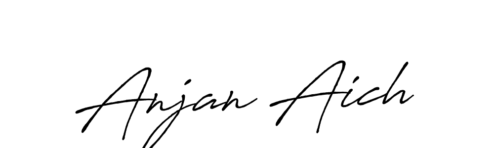 Also You can easily find your signature by using the search form. We will create Anjan Aich name handwritten signature images for you free of cost using Antro_Vectra_Bolder sign style. Anjan Aich signature style 7 images and pictures png