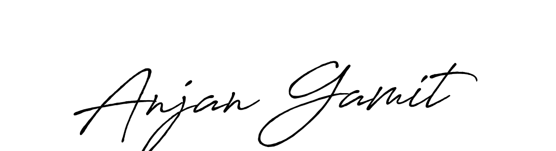 This is the best signature style for the Anjan Gamit name. Also you like these signature font (Antro_Vectra_Bolder). Mix name signature. Anjan Gamit signature style 7 images and pictures png