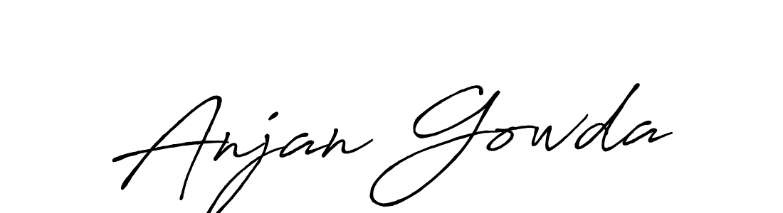 How to Draw Anjan Gowda signature style? Antro_Vectra_Bolder is a latest design signature styles for name Anjan Gowda. Anjan Gowda signature style 7 images and pictures png
