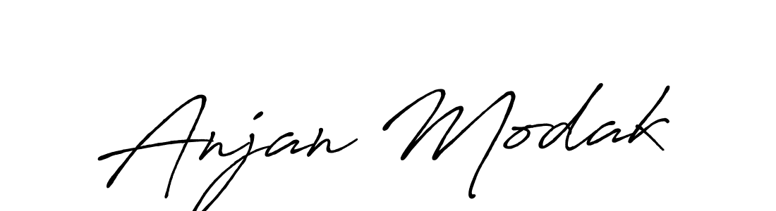 How to make Anjan Modak signature? Antro_Vectra_Bolder is a professional autograph style. Create handwritten signature for Anjan Modak name. Anjan Modak signature style 7 images and pictures png