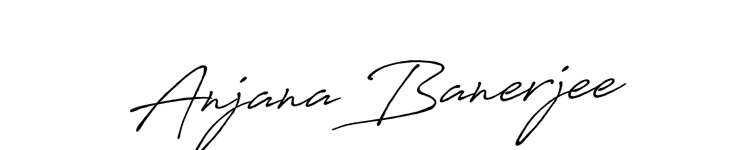 You should practise on your own different ways (Antro_Vectra_Bolder) to write your name (Anjana Banerjee) in signature. don't let someone else do it for you. Anjana Banerjee signature style 7 images and pictures png
