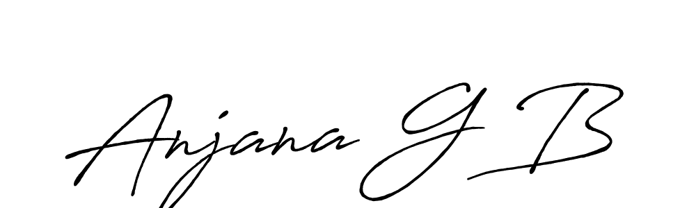 Similarly Antro_Vectra_Bolder is the best handwritten signature design. Signature creator online .You can use it as an online autograph creator for name Anjana G B. Anjana G B signature style 7 images and pictures png