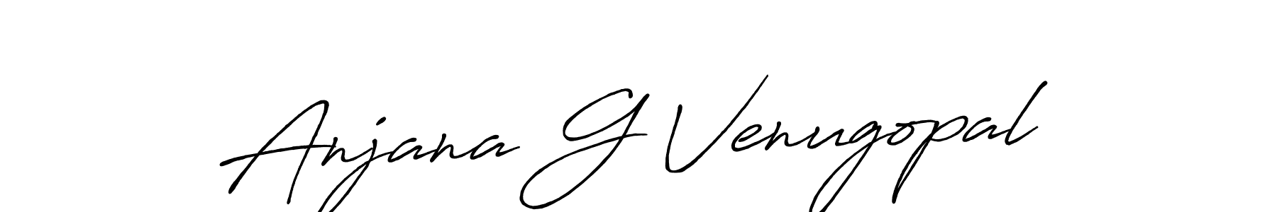 Create a beautiful signature design for name Anjana G Venugopal. With this signature (Antro_Vectra_Bolder) fonts, you can make a handwritten signature for free. Anjana G Venugopal signature style 7 images and pictures png