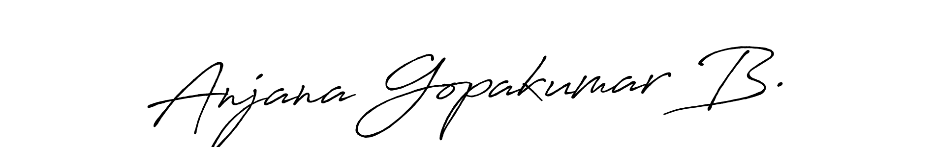 Create a beautiful signature design for name Anjana Gopakumar B.. With this signature (Antro_Vectra_Bolder) fonts, you can make a handwritten signature for free. Anjana Gopakumar B. signature style 7 images and pictures png