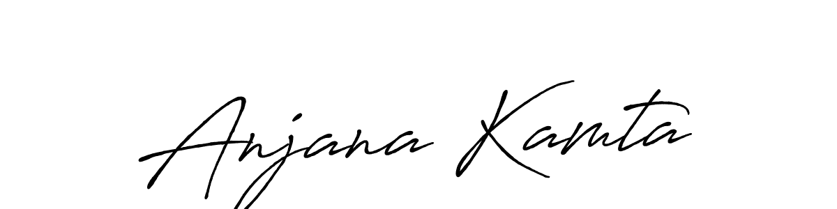 You should practise on your own different ways (Antro_Vectra_Bolder) to write your name (Anjana Kamta) in signature. don't let someone else do it for you. Anjana Kamta signature style 7 images and pictures png