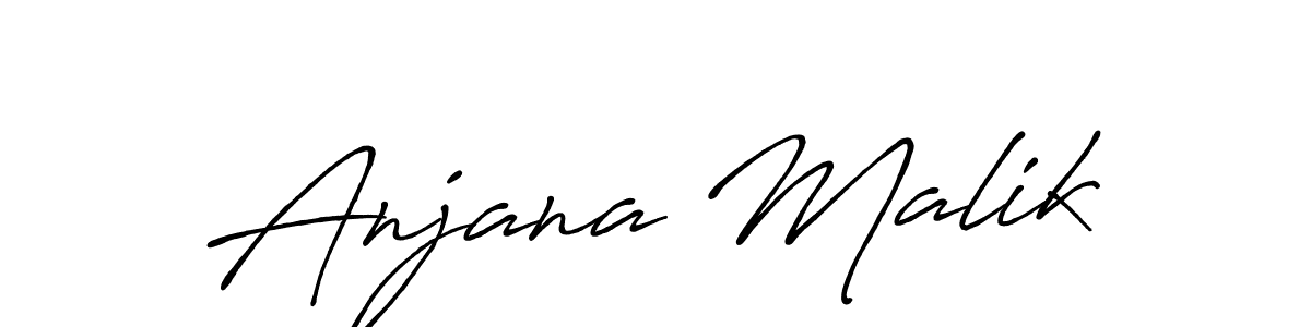 How to make Anjana Malik name signature. Use Antro_Vectra_Bolder style for creating short signs online. This is the latest handwritten sign. Anjana Malik signature style 7 images and pictures png