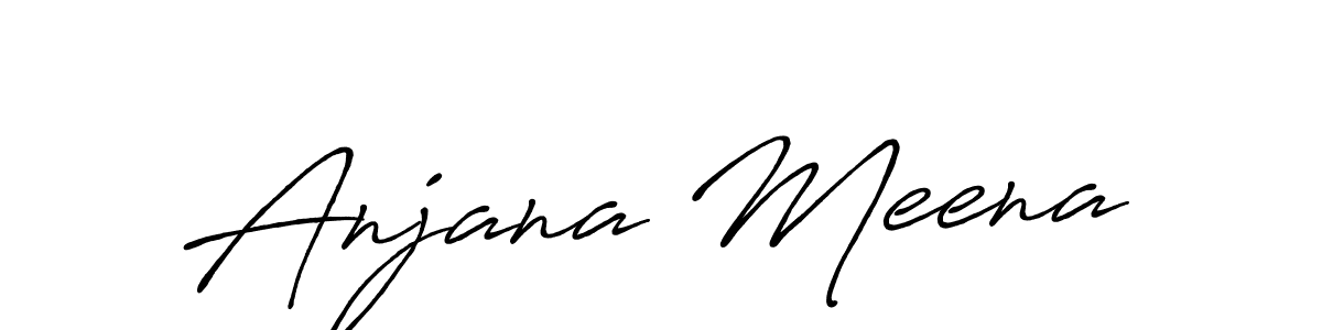 Anjana Meena stylish signature style. Best Handwritten Sign (Antro_Vectra_Bolder) for my name. Handwritten Signature Collection Ideas for my name Anjana Meena. Anjana Meena signature style 7 images and pictures png