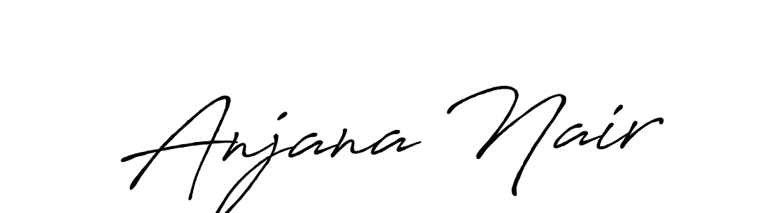 You should practise on your own different ways (Antro_Vectra_Bolder) to write your name (Anjana Nair) in signature. don't let someone else do it for you. Anjana Nair signature style 7 images and pictures png