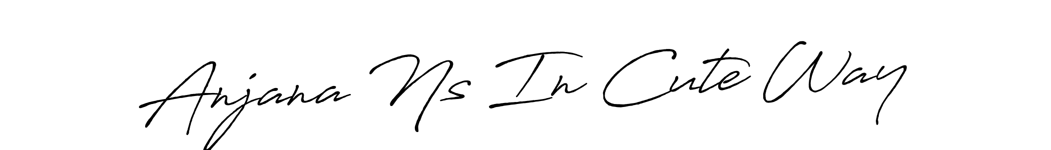 Use a signature maker to create a handwritten signature online. With this signature software, you can design (Antro_Vectra_Bolder) your own signature for name Anjana Ns In Cute Way. Anjana Ns In Cute Way signature style 7 images and pictures png